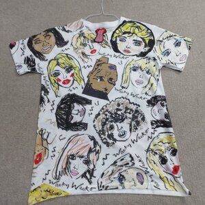 Wacky Wacko Shirt Small White All Over RuPaul Madonna Courtney Love Grace Jones